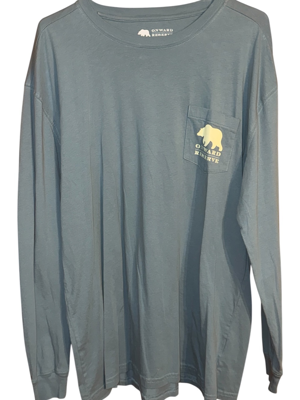 Onward Reserve Men's Long-Sleeve Pocket Tee — Dusty Blue